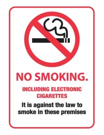 Connecticut Use of electronic cigarettes is prohibited poster